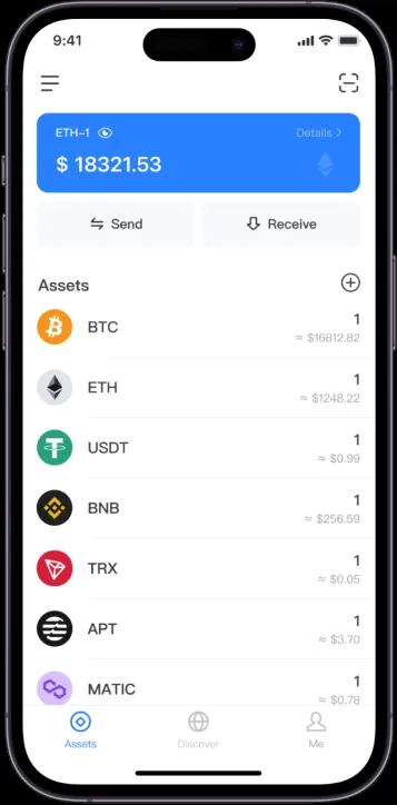 tpwallet钱包页面部分截图