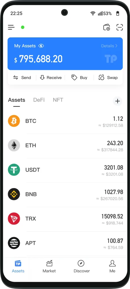 tpwallet钱包页面部分截图